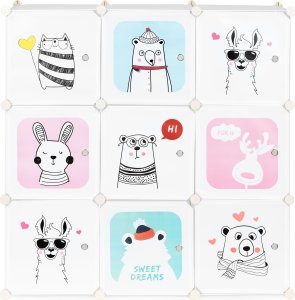 ModernHome Szafka regał dla dzieci modułowa 9 półek dziecięca 2