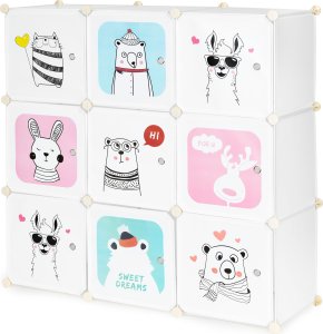 ModernHome Szafka regał dla dzieci modułowa 9 półek dziecięca 4