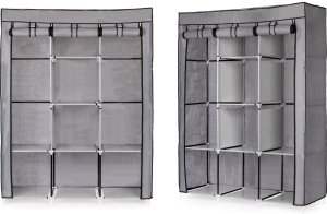 ModernHome Szafa tekstylna duża materiałowa garderoba z półkami na ubrania i buty 2