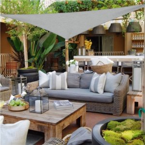 ModernHome Żagiel przeciwsłoneczny daszek wodoodporny 5x5x5m ModernHome - szary 6