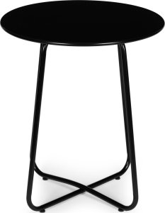 ModernHome Zestaw komplet mebli ogrodowych dwa krzesła stolik czarny 6