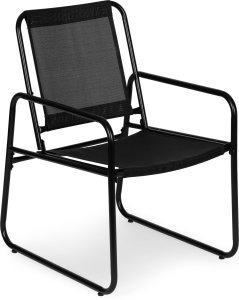 ModernHome Zestaw komplet mebli ogrodowych dwa krzesła stolik czarny 7