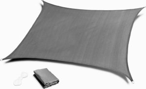 ModernHome Kwadratowy żagiel przeciwsłoneczny 5x5m daszek wodoodpornyModernHome - szary 3