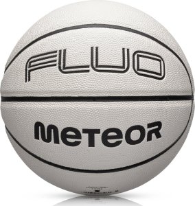 Meteor Piłka koszykowa Meteor Fluo biały/neonowy niebieski 7 Uniwersalny 1