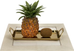 Ewax Taca dekoracyjna 34,5x13 cm złota EW2279 5