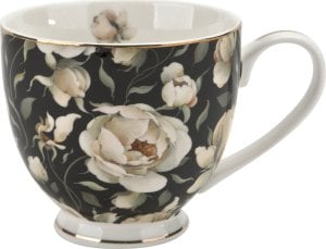 DUO Kubek porcelanowy 530 ml na stopce English Roses Black 1