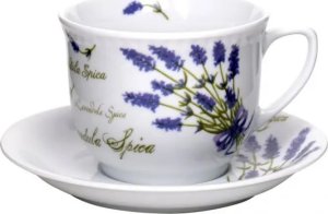 Lubiana Kubek porcelanowy 300 ml ze spodkiem Lawenda Wiedeń 1