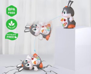 HOLA Interaktywny Tańczący Królik zabawka do raczkowania dla dziecka ZA5071 8