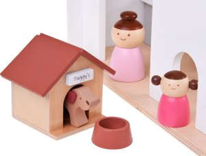 Jokomisiada Drewniany domek dla lalek Loft z lalkami (ZA5073) 11