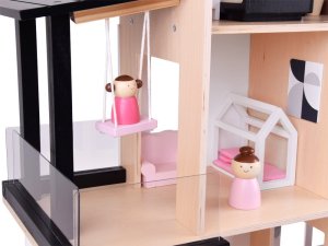 Jokomisiada Drewniany domek dla lalek Loft z lalkami (ZA5073) 7