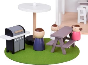 Jokomisiada Drewniany domek dla lalek Loft z lalkami (ZA5073) 9