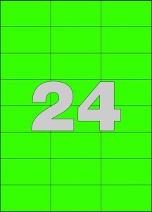 Apli Etykiety kolorowe APLI, 70x37mm, zaokrąglone, zielone, 20 ark. 4