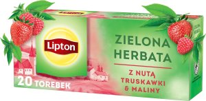 Lipton Herbata LIPTON zielona, z nutą truskawki i maliny, 20 torebek 4