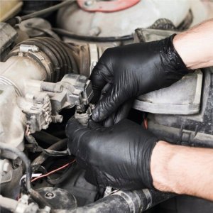 Rękawice nitrylowe bezpudrowe MAXTER, 100 szt., rozmiar XS, czarne 4