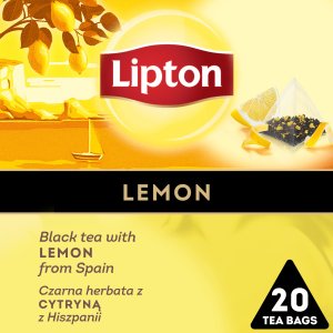 Lipton Herbata LIPTON, piramidki, czarna, cytryna, 20 torebek 1