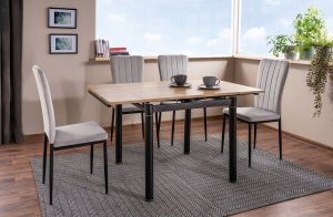 Signal Stół rozkładany GD-082 80x80 (131) dąb/czarny 12