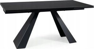 Signal Stół SALVADORE MELTED GLASS czarny/czarny mat (160-240)x90 9