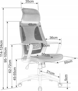 Krzesło biurowe Signal Fotel biurowy obrotowy Q-095 czarny/szary 8