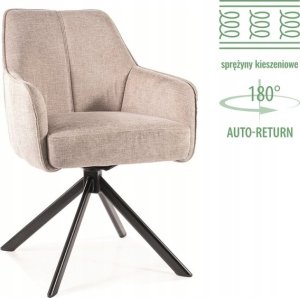 Signal Krzesło obrotowe do salonu NOTTI Brego jasno beżowe Signal 7
