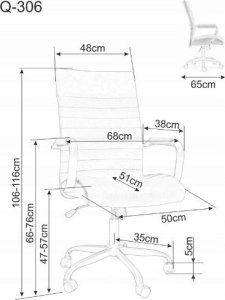Krzesło biurowe Signal Fotel obrotowy Q-306 szary 2