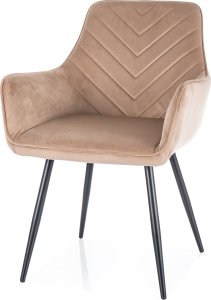 Signal Krzesło tapicerowane FIG VELVET beżowe 3