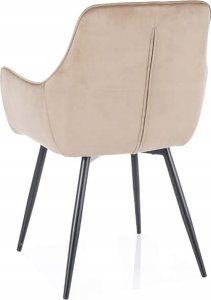 Signal Krzesło tapicerowane FIG VELVET beżowe 5