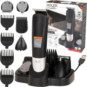Adler Zestaw do pielęgnacji 5w1 Adler AD 2943 trymer strzyżarka golarka + stacja ładująca 15