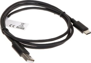 Kabel USB Lanberg USB-A - USB-C 1 m Czarny (USB-W-C/USB-W-1M/B) 1