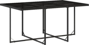 vidaXL vidaXL 11-cz. zestaw mebli do ogrodu, z poduszkami, czarny rattan PE 4