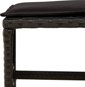 vidaXL vidaXL 9-cz. zestaw mebli ogrodowych z poduszkami, czarny, rattan PE 10