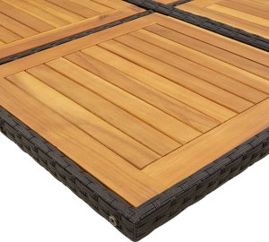 vidaXL vidaXL 13-cz. zestaw mebli do ogrodu, poduszki, czarny, rattan PE 5