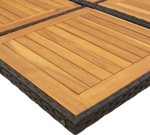 vidaXL vidaXL 11-cz. zestaw mebli do ogrodu, z poduszkami, czarny rattan PE 5