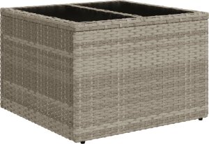 vidaXL 11-cz. zestaw mebli ogrodowych z poduszkami, szary rattan PE 6