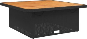 vidaXL vidaXL 2-cz. zestaw wypoczynkowy do ogrodu, poduszki, czarny rattan PE 4