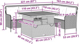 vidaXL vidaXL 2-cz. zestaw wypoczynkowy do ogrodu, poduszki, czarny rattan PE 8