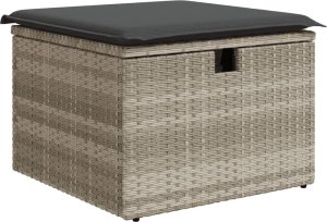 vidaXL vidaXL 11-cz. zestaw mebli ogrodowych z poduszkami, szary rattan PE 7