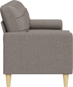 vidaXL vidaXL 3-osobowa sofa z poduszkami, taupe, 210 cm, obita tkaniną 4