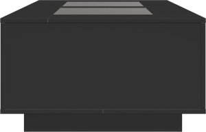 vidaXL vidaXL Stolik kawowy z LED Infinity, czarny, 116x69x40 cm 7