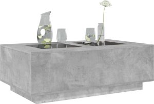 vidaXL vidaXL Stolik kawowy z LED Infinity, szarość betonu, 116x69x40 cm 5