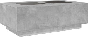 vidaXL vidaXL Stolik kawowy z LED Infinity, szarość betonu, 116x69x40 cm 8