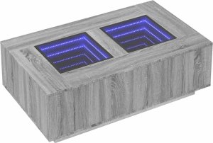 vidaXL vidaXL Stolik kawowy z LED Infinity, szary dąb sonoma, 116x69x40 cm 3