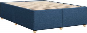 vidaXL vidaXL Rama łóżka bez materaca, niebieska, 140x190 cm, obita tkaniną 6