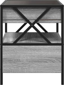 vidaXL Stolik kawowy z LED Infinity, szary dąb sonoma, 40x40x51 cm 7