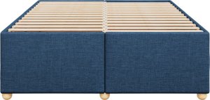 vidaXL vidaXL Rama łóżka bez materaca, niebieska, 140x200 cm, obita tkaniną 4