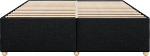 vidaXL vidaXL Rama łóżka bez materaca, czarna, 200x200 cm, obita tkaniną 4