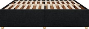 vidaXL vidaXL Rama łóżka bez materaca, czarna, 200x200 cm, obita tkaniną 5