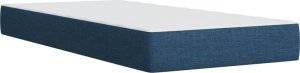 vidaXL vidaXL Łóżko kontynentalne z materacem, niebieskie, tkanina, 80x200 cm 6