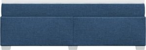 vidaXL vidaXL Łóżko kontynentalne z materacem, niebieskie, tkanina, 80x200 cm 8
