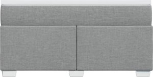 vidaXL Łóżko kontynentalne z materacem, jasnoszare, tkanina, 140x190cm 4