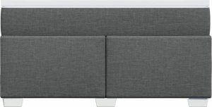 vidaXL Łóżko kontynentalne z materacem, ciemnoszara tkanina 140x190 cm 4